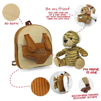 Tiger Joe backpack with plush toy 26cm - Image 2
