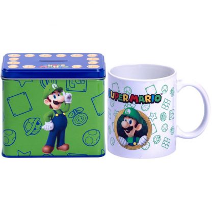 Nintendo Super Mario Bros Luigi Mug + Money box set - Image 3