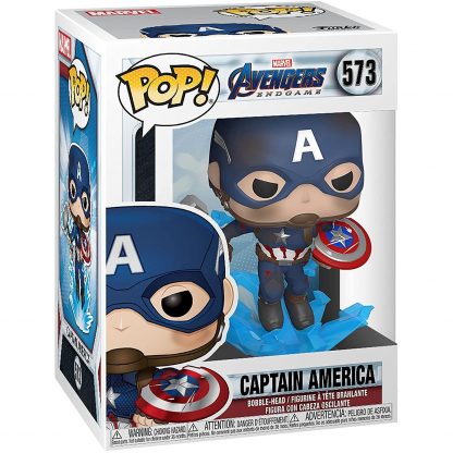 POP figure Marvel Avengers Endgame Captain America with Broken Shield & Mjolnir - Image 2