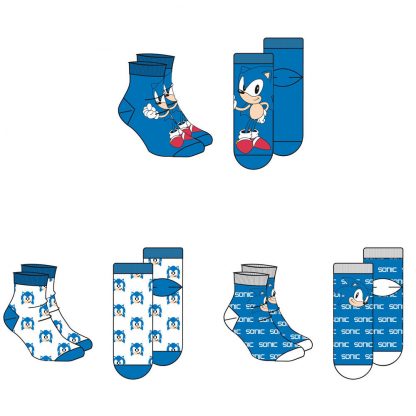 Sonic The Hedgehog assorted pack 3 socks adult - Image 2