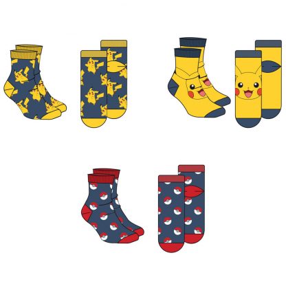 Pokemon assorted pack 3 socks adult - Image 2