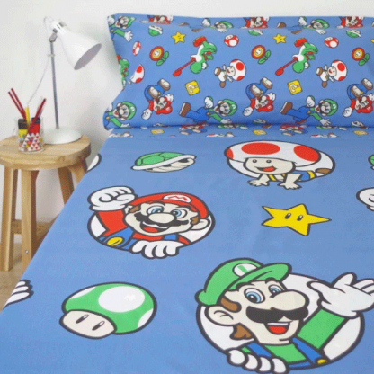 Super Mario Bros sheets set bed 90cm - Image 3