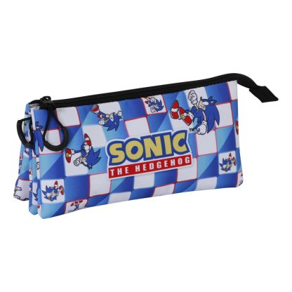 Sonic The Hedgehog Blue Lay triple pencil case - Image 2