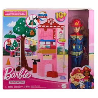 Barbie Firefighter fire station doll
