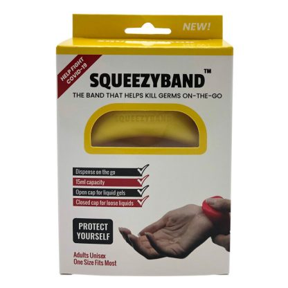 Yellow Adjustable Gel Dispenser Adult Bracelet - Image 2