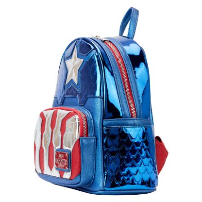 Loungefly Marvel Captain America metallic backpack 26cm - Image 4