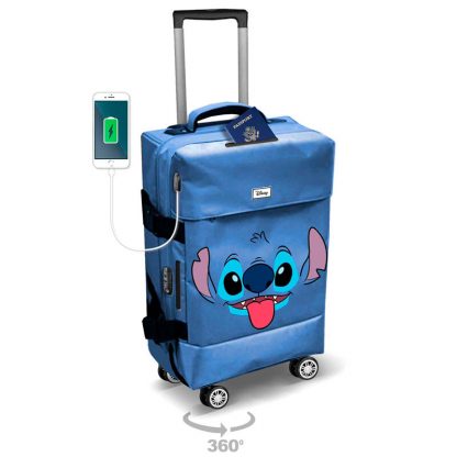 Disney Stitch Face trolley suitcase 55cm - Image 2
