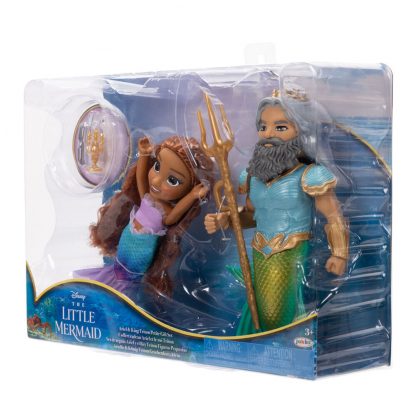 Disney The Little Mermaid Ariel + Triton doll 15cm - Image 3