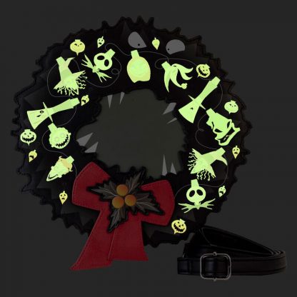 Loungefly Disney Nightmare Before Christmas Wreath String Lights Glow crossbody bag - Image 2
