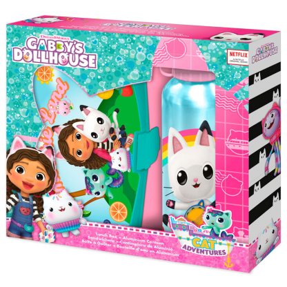 Gabbys Dollhouse lunch box + aluminium bottle set 500ml