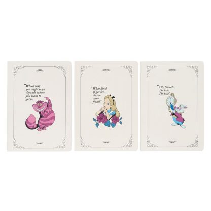 Disney Alice in Wonderland pack 3 A5 notebooks - Image 2