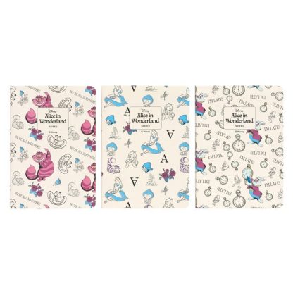 Disney Alice in Wonderland pack 3 A6 notebooks - Image 2