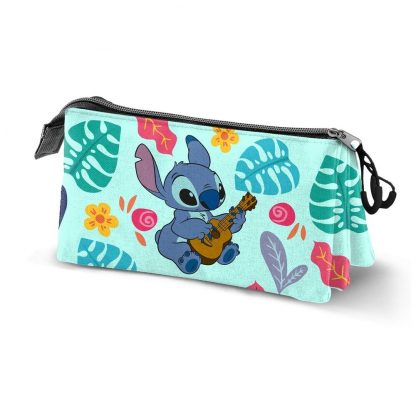 Disney Stitch Guitar triple pencil case