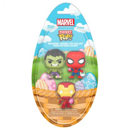 Pocket POP blister 3 figures Marvel Spiderman Hulk Iron Man - Image 2