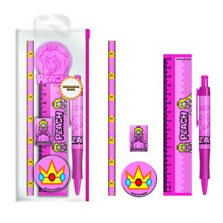 Super Mario Bros Peach stationary set