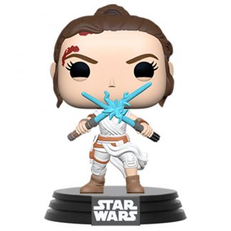 POP figure Star Wars The Rise of Skywalker Rey with Light Sabers